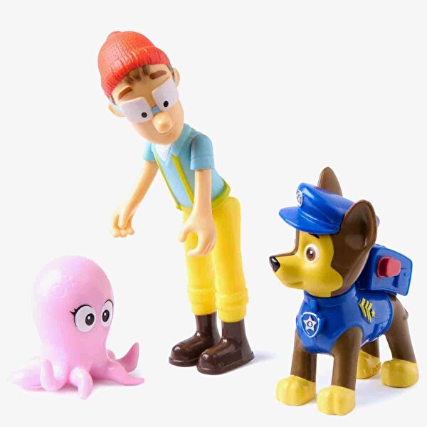 Paw Patrol 3’lü Figür Seti Chase ve Cap'N Turbo