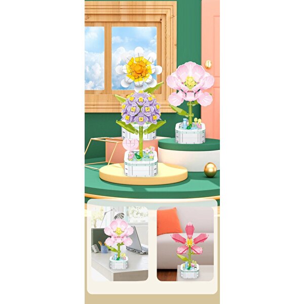 Saksıda Çiçek Yapım Seti Gold Chrysanthemum