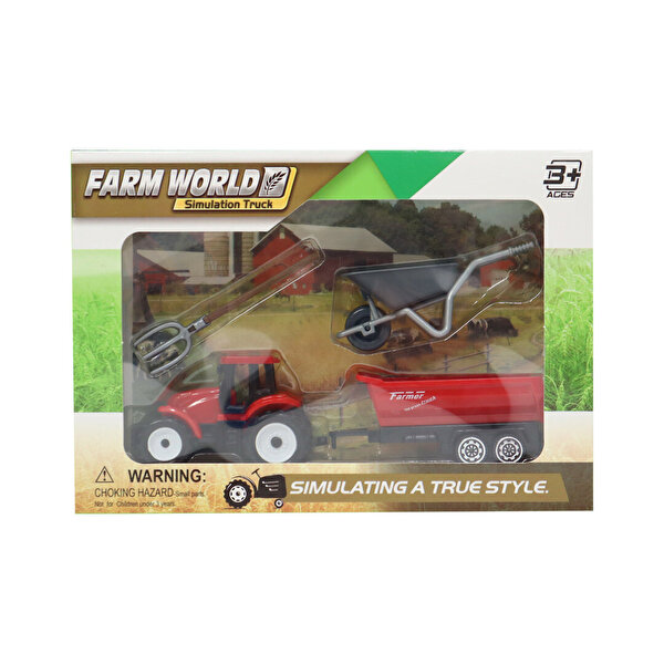 Çiftlik Dünyası Traktör Seti Kırmızı