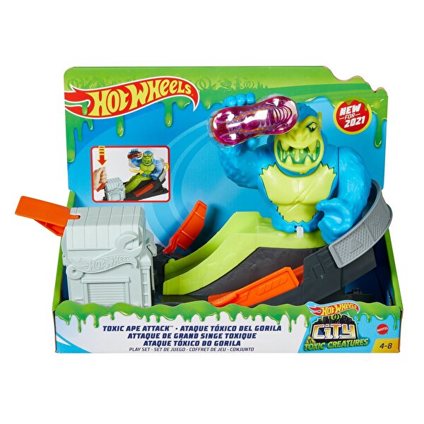 Hot Wheels Yaratık Macerası Oyun Seti Serisi Zehirli Goril Saldırısı GTT66