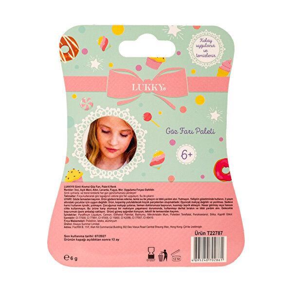 Lukky 6 Renkli̇ Parıltılı Göz Farı Paleti̇ ve Fırçası