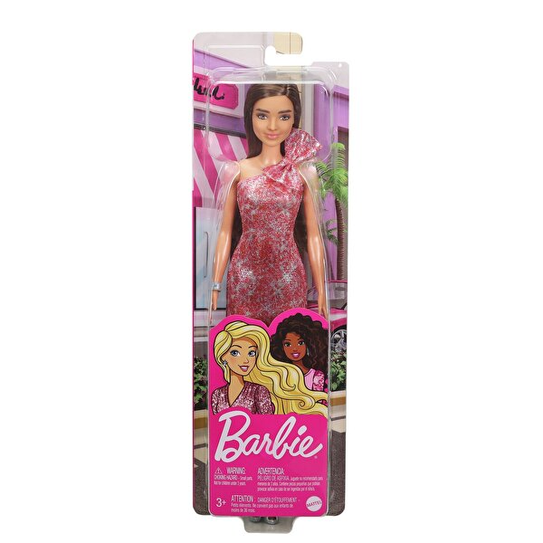 Barbie Pırıltılı Barbie Bebekler Parlak Pembe Elbiseli GRB33