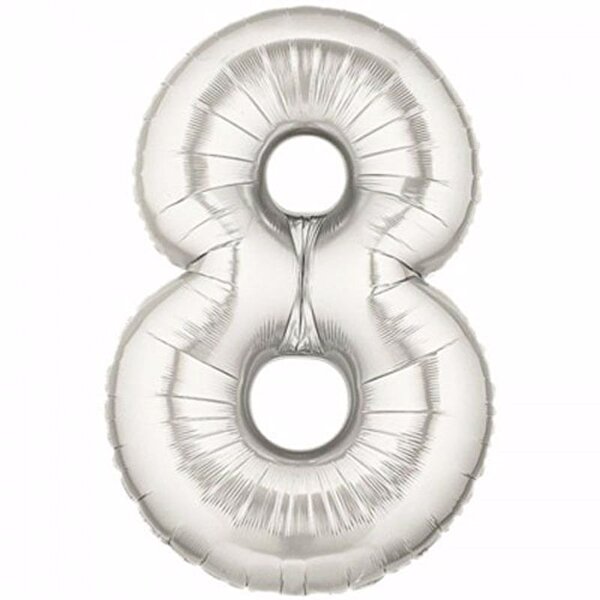 8 Numara Silver Folyo Balon