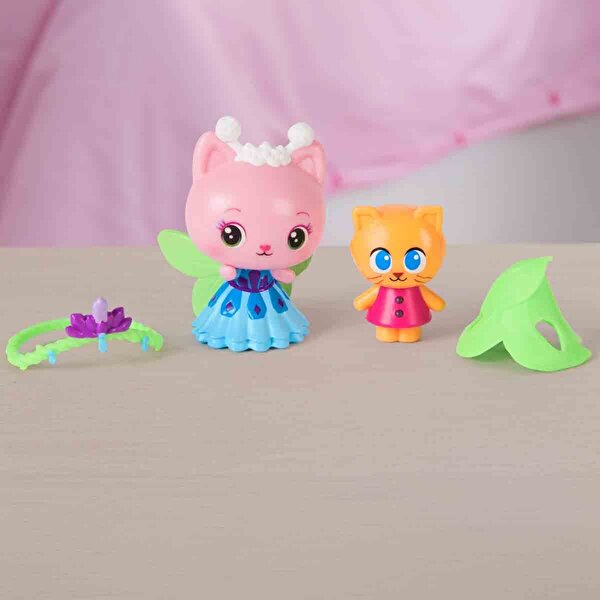 Gabby’s Dollhouse 2’li Figür Paketi Queen Kitty Fairy ve Kitty Gnome