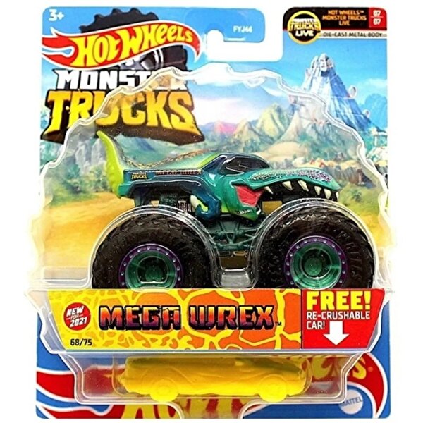 Hot Wheels Monster Trucks 1:64 Arabalar Mega Wrex Turkuaz GWK18