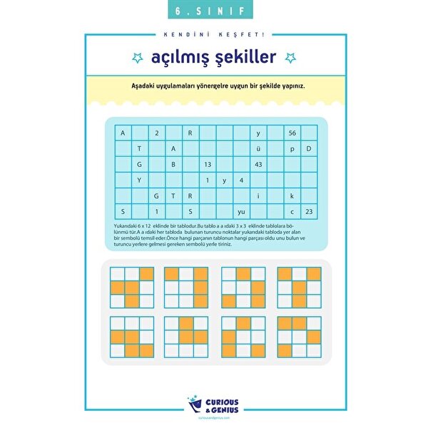 6.Sınıf - Bilişsel Beceriler Geliştirme Aktiviteleri Seti (A-B-C seri)