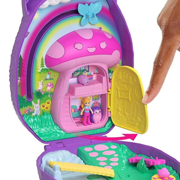 Polly Pocket Çanta Olabilen Micro Oyun Setleri Hedgehog Mom & Baby JBJ91