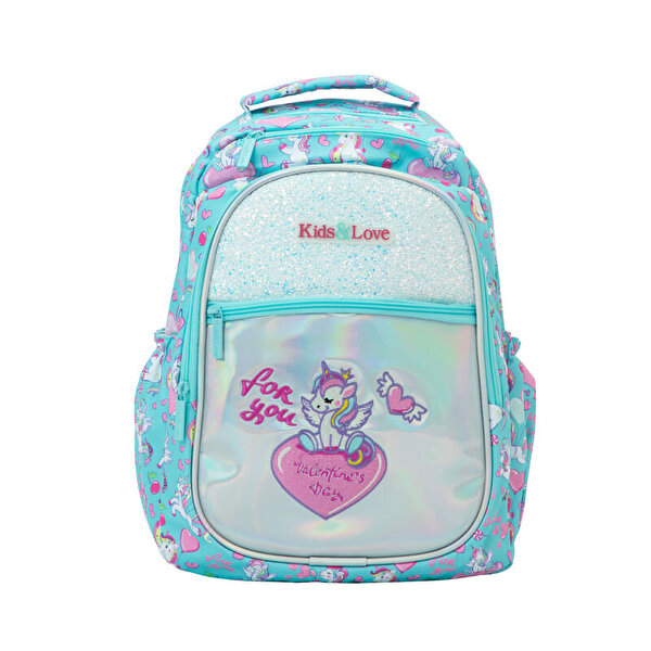 Kaukko Kids Love Aynalı & Taşlı Unicorn Sırt Çantası