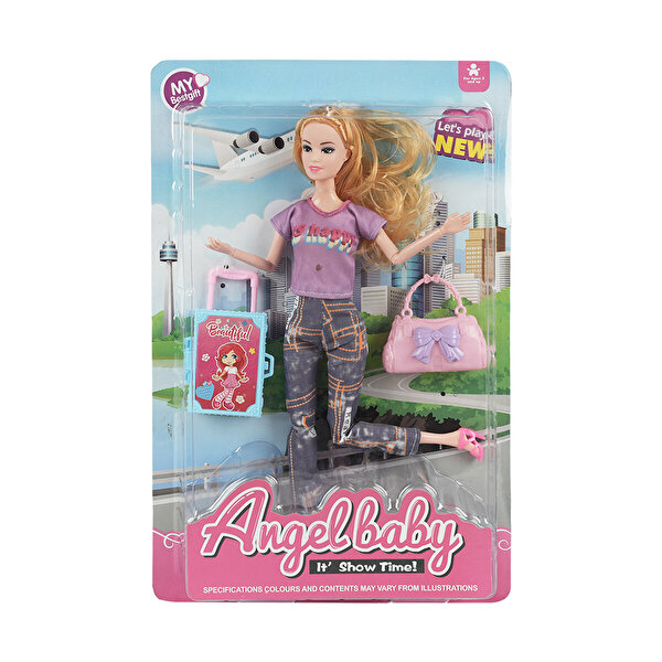 Angelbaby Seyahat Bebekleri Seri 2 Happy Yazılı Tişörtlü