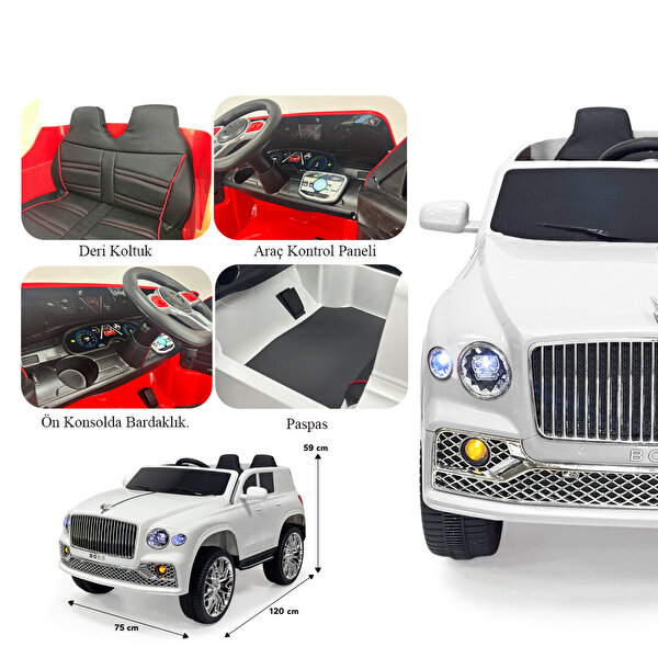 Akar Boss 12 Volt GT Beyaz Uzaktan Kumandalı Araba