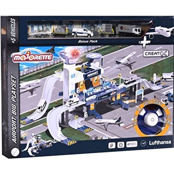 Majorette Creatix Lufthansa Airport Playset + 5 Araç