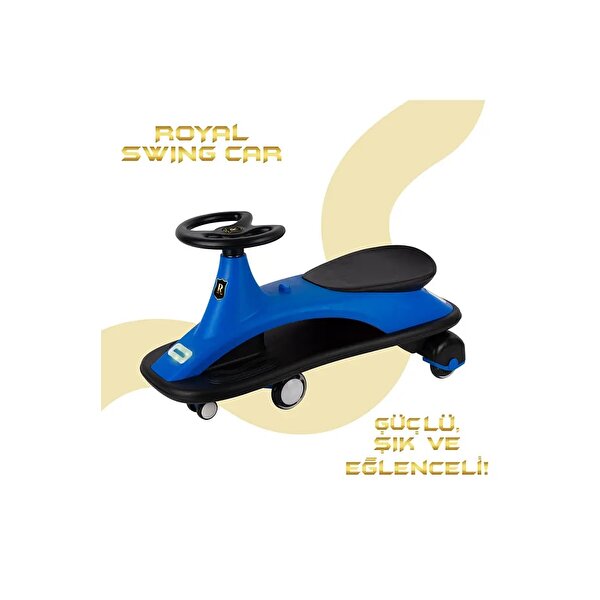 Sesli ve Işıklı Royal Swing Car Mavi