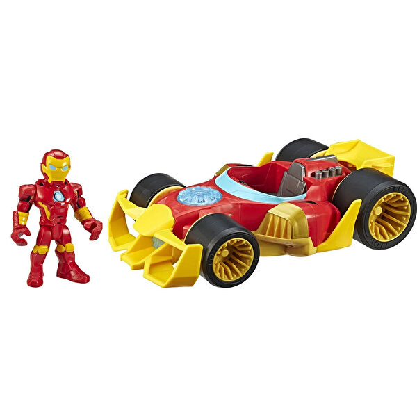 Marvel Super Hero Adventures Mega Mini Figür ve Araç Iron Man E6257