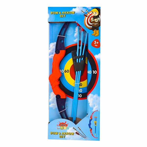 Kutulu Ok Yay Seti Turuncu Mor