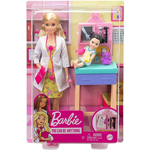 Barbie Ben Büyüyünce Oyun Seti Çocuk Doktoru Bebek GTN51
