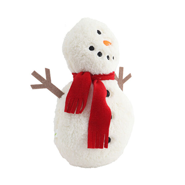 Kırmızı Atkılı Peluş Kardan Adam