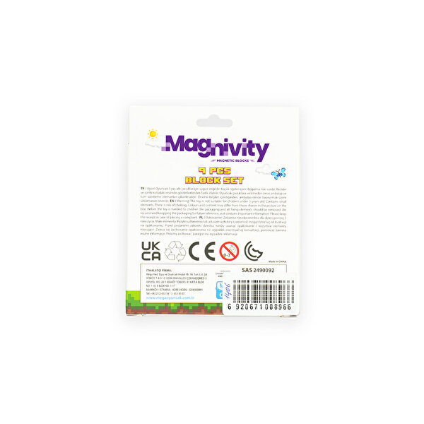 Magnivity Manyetik Bloklar Su Desenli Blok 9 Parça