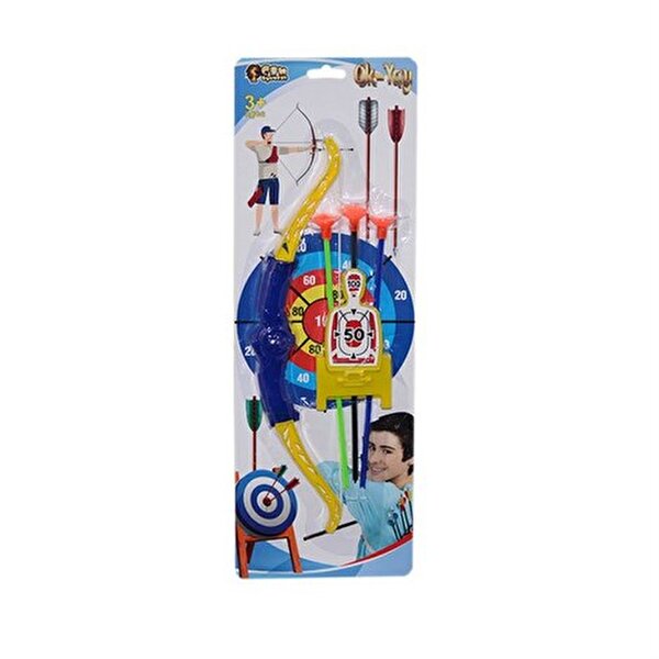 Kartela Ok Yay Seti Küçük Mavi Sarı