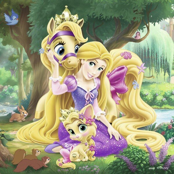 Ravensburger Puzzle 3x49 Parça Belle Cindirella Rapunzel