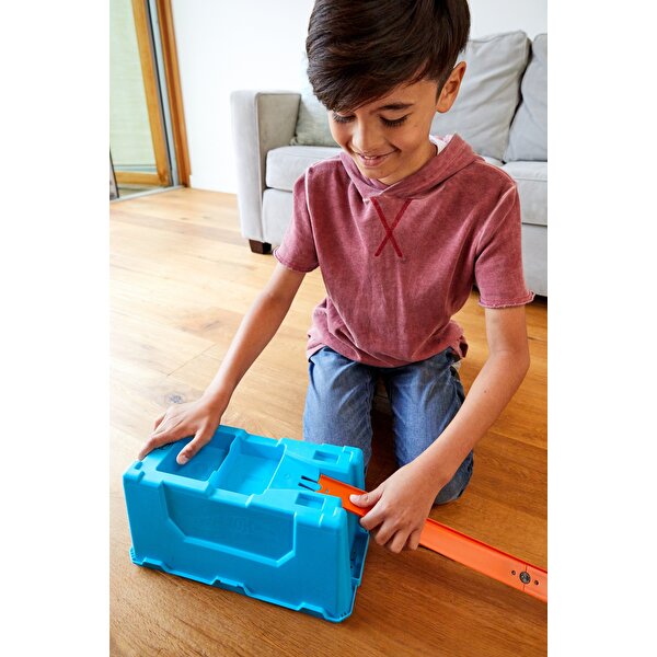 Hot Wheels Track Builder Kutulu Uzman Serisi Yarış Seti Dönen Parkur Kutusu FLK90