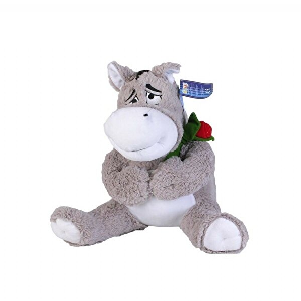 Peluş Gül Tutan Eşek 50 Cm 78057
