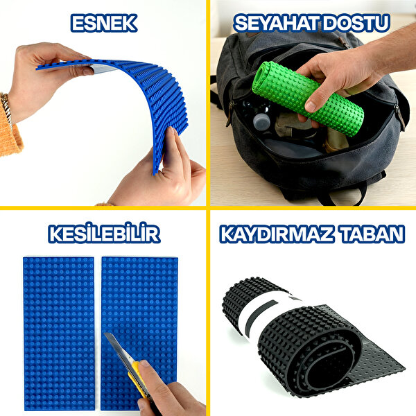 Esnek Blok Zemin 20x20 Cm Mavi