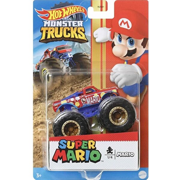 Hot Wheels Monster Trucks Gösteri Dünyası Temalı 1:64 Arabalar Mario HCR75