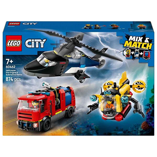 LEGO City Helikopter İtfaiye Kamyonu ve Denizaltı Karışımı 60462