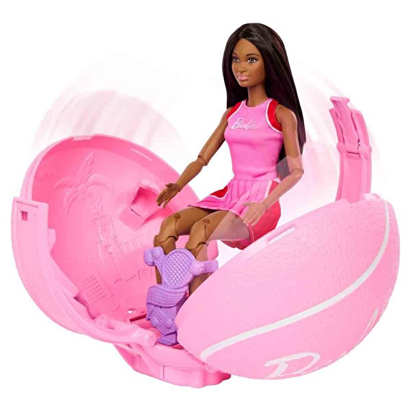 Barbie Team Barbie Roll & Reveal Tenisçi Bebek ve Aksesuarları JMY56