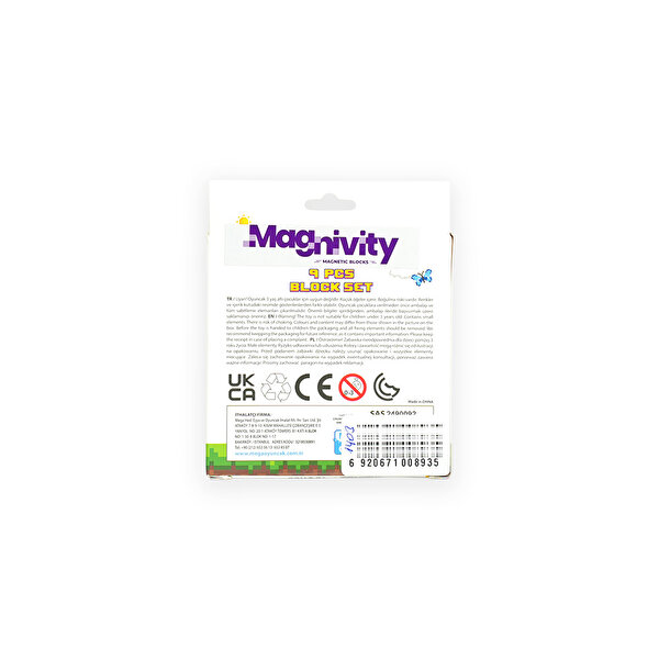 Magnivity Manyetik Bloklar Çim Desenli Blok 9 Parça