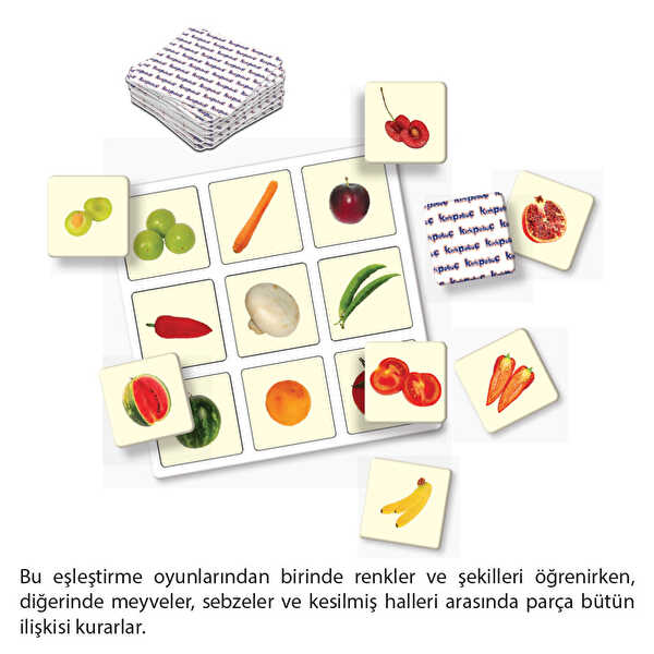 Kırkpabuç Meyveler ve Sebzeler Eşleştirme Oyunu