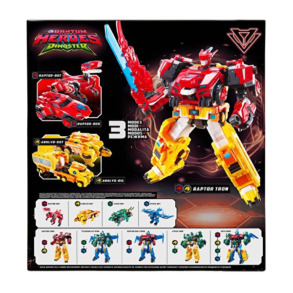 Dinoster 2’si 1 Arada Dönüşen Raptor Tron Robot Seti