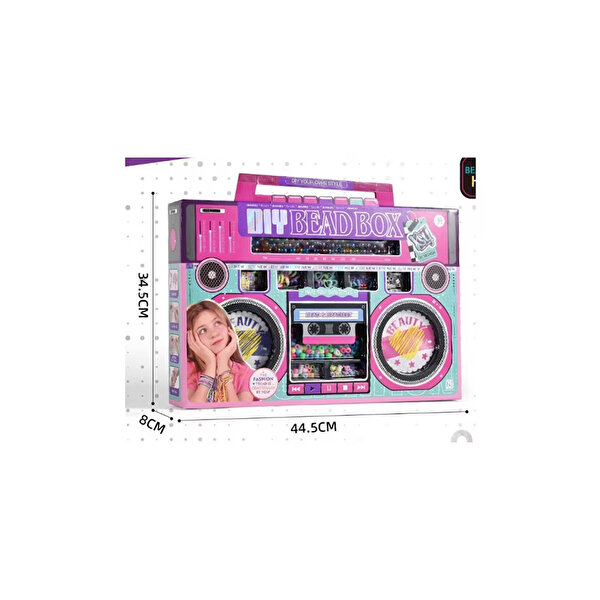 Renkli Boncuk ve İp Saç Bileklik Örgü Seti