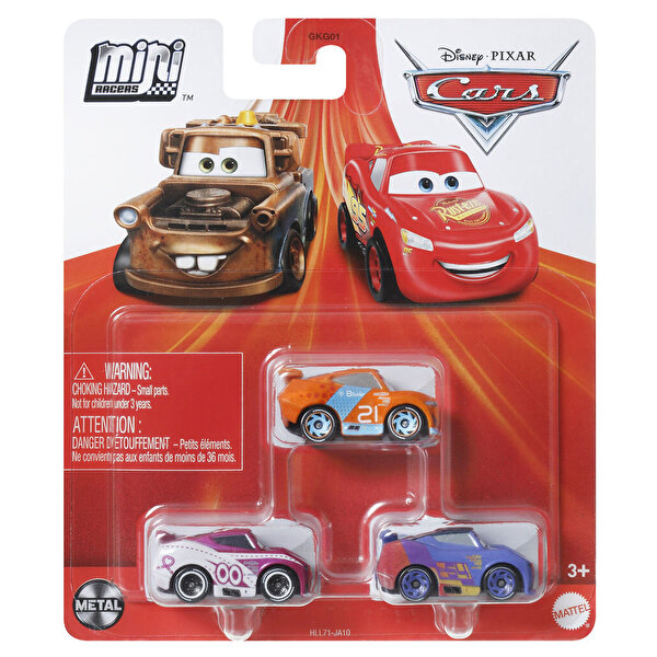 Cars Mini Karakter Arabalar Üçlü Paket HLL71