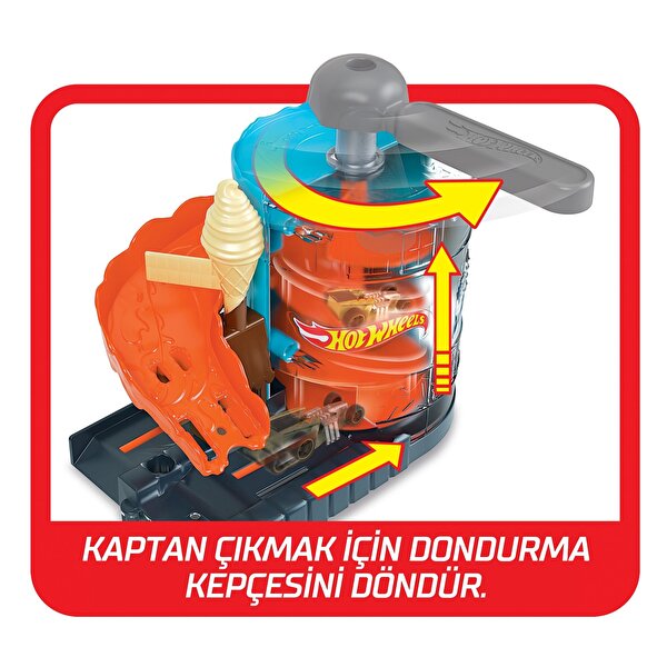 Hot Wheels Şehir Otoparkı Oyun Seti Ice Cream Meltdown GPD08