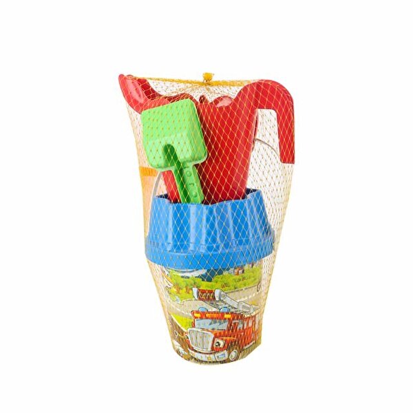 Mavi Kapaklı Kırmızı Suluklu Kova Seti 1011