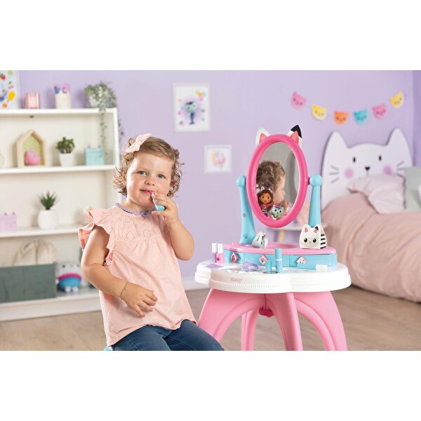 Gabby Dollhouse 2'si 1 Arada Ayarlanabilir Kuaför Salonu