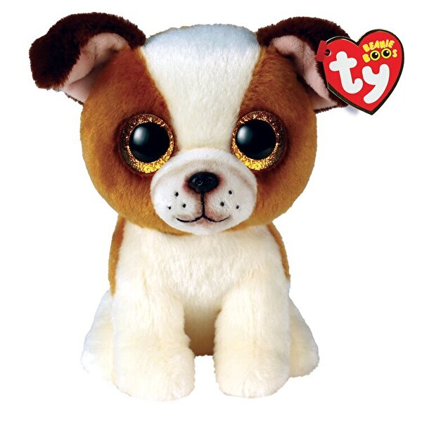 TY Beanie Boos Kahverengi Beyaz Köpek Hugo 15 Cm