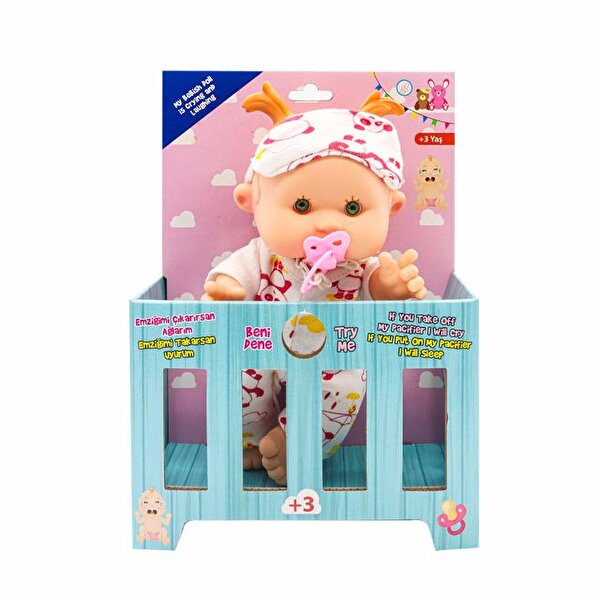 Ağlayan Bebiş Bebek Beyaz Panda Desenli