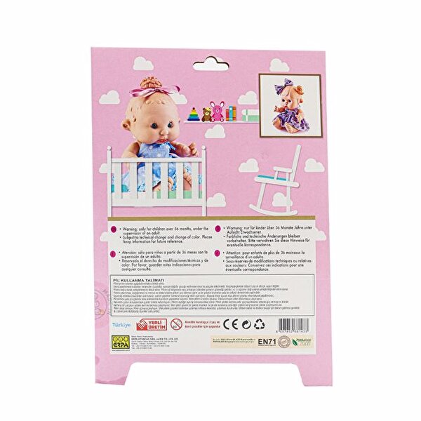 Ağlayan Bebiş Bebek Koyu Pembe Puantiyeli