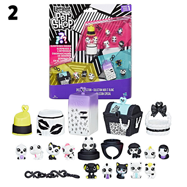 Littlest Pet Shop Miniş Siyah Beyaz Koleksiyonu Özel Set