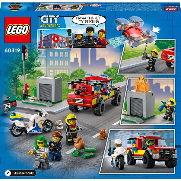 LEGO® City İtfaiye Kurtarma Operasyonu ve Polis Takibi 60319