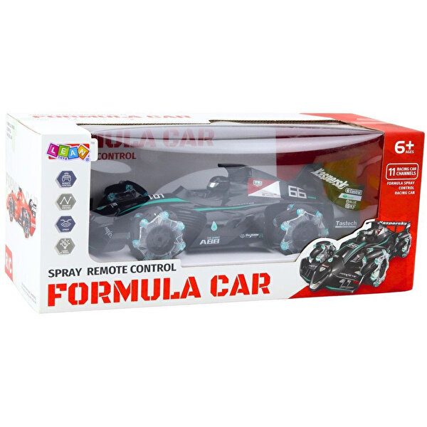 Formula 1 Spray Buhar Atan Uzaktan Kumandalı Siyah Araba