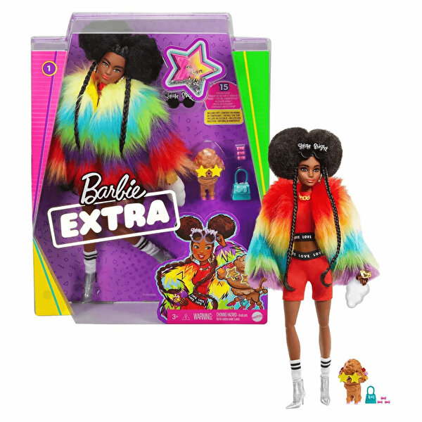 Barbie Extra Renkli Ceketli Bebek GVR04