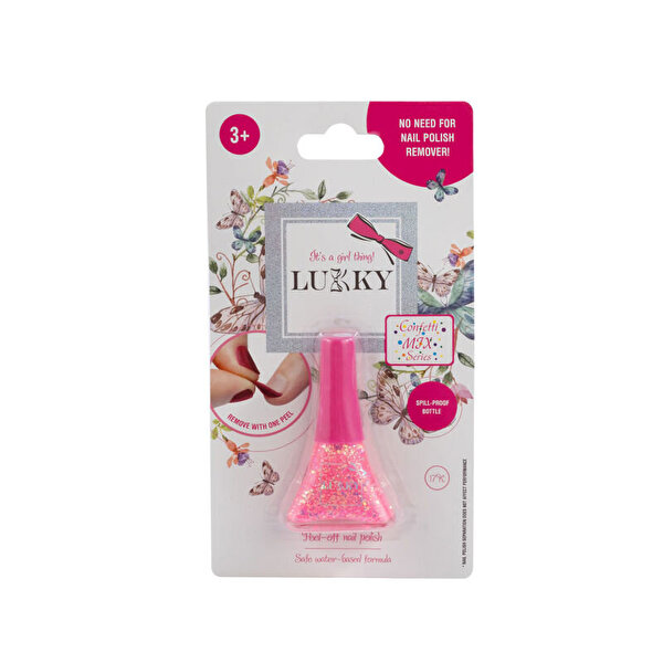 Lukky Soyulabilir Oje Simli Parlak Pembe 03K