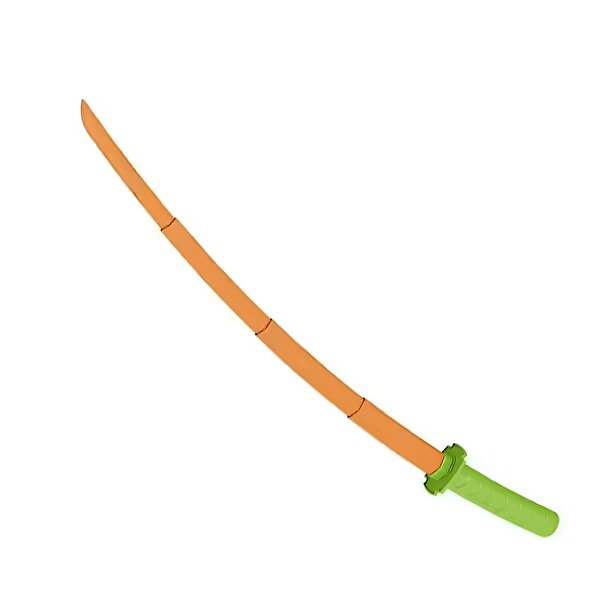 3D Geri Çekilebilir Samuray Kılıcı Turuncu