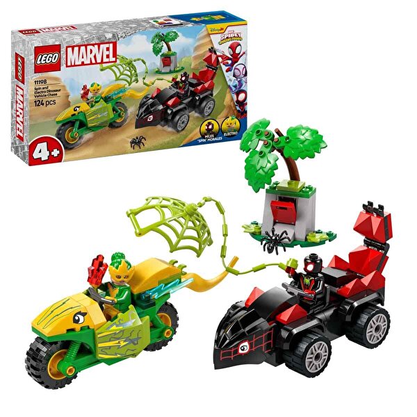 LEGO Marvel Spin ve Electro Dinozor Aracı Takibi 11198