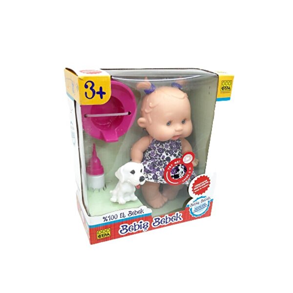 Altını Islatan Bebiş Bebek ve Minik Arkadaşı Mor Elbiseli