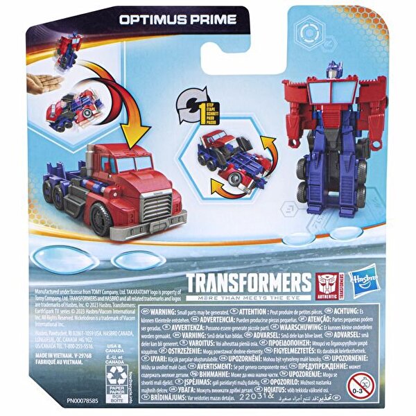 Transformers Earthspark Tek Adımda Dönüşen Figür Optimus Prime F6716