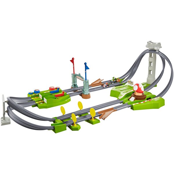 Hot Wheels Mario Kart Motorlu Çılgın Dönüş Parkuru Yarış Seti GCP27